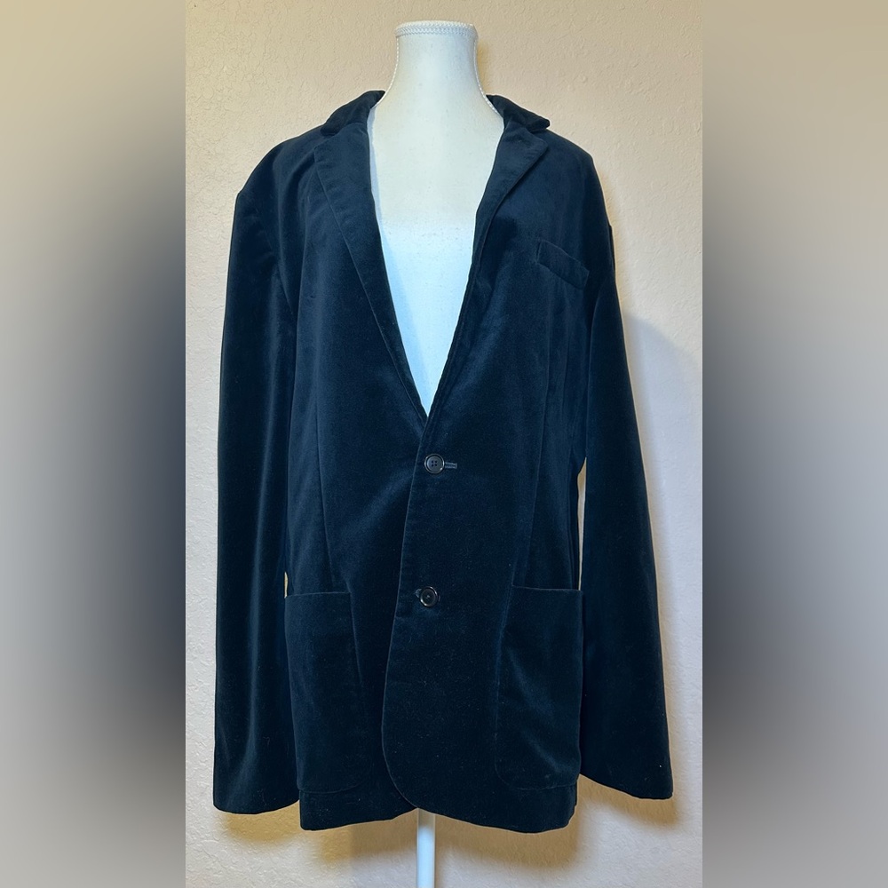 Juicy Couture velvet blazer suit coat jacket mens navy‎ blue stylish club dressy